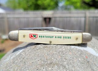 Vintage Kutmaster Utica Ny Usa Northrup King Seeds 3 Blade Pocket Knife