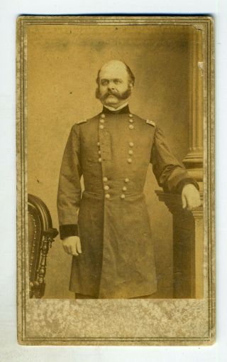 Cdv - Civil War –union General Ambrose Burnside –anthony/ Brady