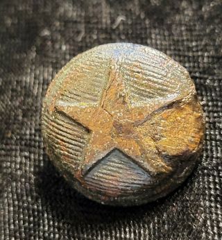 Civil War Confederate State Of Texas Local Button Albert Tx - 31 - A Dug Rare
