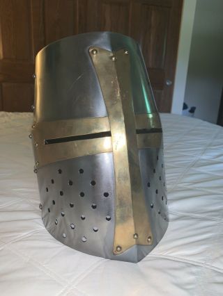 Medieval Knight Armor Crusader Templar Helmet Helm W/ Mason 