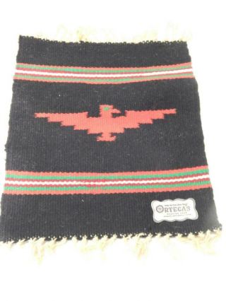 Thunderbird Pictorial Sampler Sized Chimayo Blanket Weaving Rug Mexico