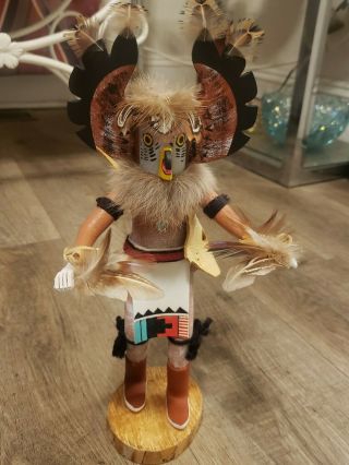 Owl Kachina Doll From Hopi Arts And Crafts Signed Detail