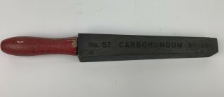 Carborundum 57 Vintage Hand Held Knife Knives Sharpening Stone Niagara Falls