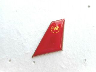Vintage Northwest Airlines Red N Logo Enamel Lapel Hat Pin Pinback