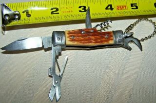 Vintage Japan Multi - Tool Pocket Pen Knife,  5 Tight Tools,