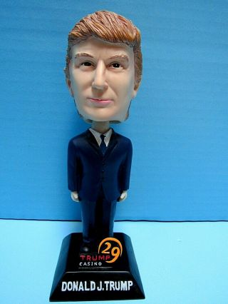 President Donald J.  Trump 7.  25 " Bobblehead Figure Trump Casino 29 2004