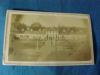 1860s Civil War Cdv Photograph Of Military Hospital
