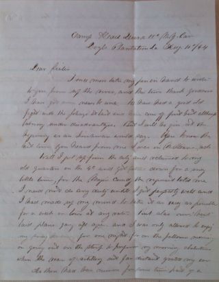 Civil War Letter From Lt Jeff Burgess 11th Ny Cavalry Doyle 