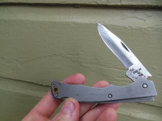 Vintage Case Xx 2104 L Sab - Ss Blackhorn 3.  5 No Handle Folding Knife
