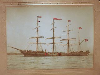 Rare Photo Of Norwegian 4 - Masted Barque General Gordon