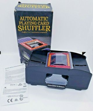 Automatic Playing Card Shuffler Shuffles 1 Or 2 Decks Battery Operated