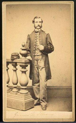 Cdv Photograph Civil War Soldier Officer Identified York