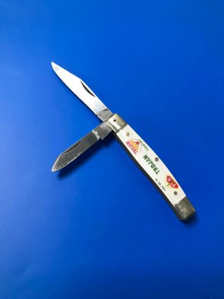 Trojan Seed Advertising Knife Japan Vintage Folding Pocket