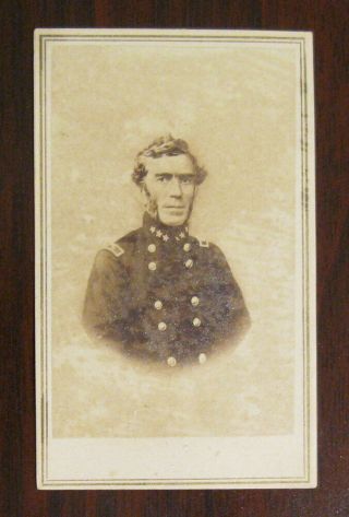 1860s Civil War Cdv Photograph Braxton Bragg Confederate General Csa
