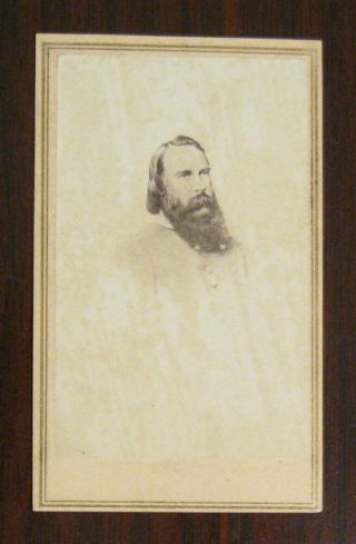 1860s Civil War Cdv Photograph James Longstreet Confederate General Csa