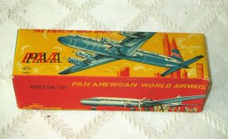 Rare - Vintage Pan American World Airlines - Friction Toy Box Only - Japan - 7.  5 "