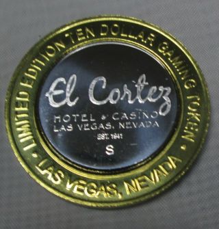 El Cortez Casino Hotel Las Vegas Ten Dollar Gaming Token Chip