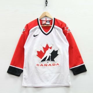 Vintage Team Canada Nike Hockey Jersey Size Small White Stitched
