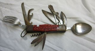 Vintage Boy Scout Pocket Camping Knife With Unique Multi Tools