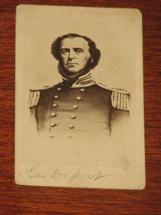 1861 - 1865 Civil War Cdv - General Dupont - Sharp Photo