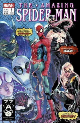 Marvel Comics Spider - Man 1 Nm Jamal Campbell Vintage Var.  Venom Carnage