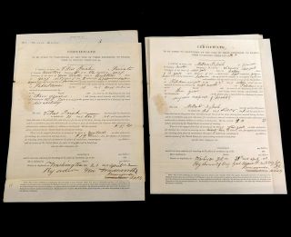 Civil War Discharge & Pay Voucher Papers Irish Brothers 92nd York Vols
