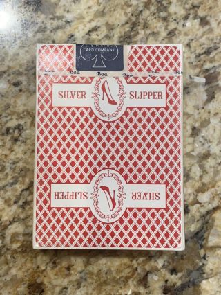 Vintage Red Deck Silver Slipper Las Vegas Casino Playing Cards