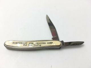 Vintage Advertising Colonial Prov.  R.  I.  Pen Pocket Knife Fayetteville Ar U.  S.  A.