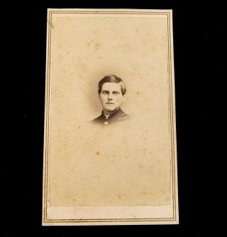 Civil War Cdv Photo Of Union Soldier Wounded At Chapin 