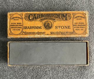 Vintage Carborundum Silicon Carbide Knife Sharpening Stone Niagara Falls Ny