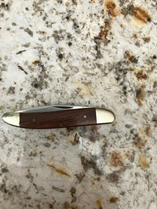 Vintage Sharp 275 Custom Crafted Japan 2 - Blade Folding Pocket Knife/wood Handle