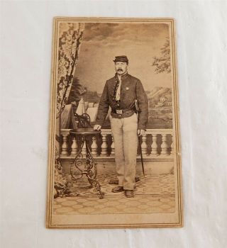 Civil War Cdv Photo Of Union Cavalry Soldier W Sword Metro Gallery Washington Dc