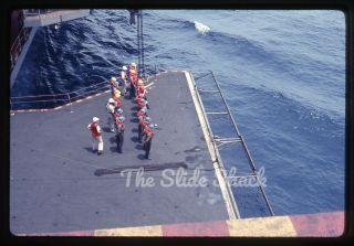 Us Navy Uss Kitty Hawk Refueling Unrep Tonkin Gulf Vietnam War 1968 35mm Slide