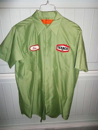 1970s Texaco Gas Filling Station Uniform Short Sleeve Shirt