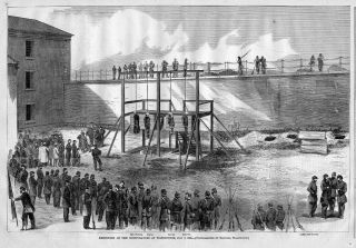 Lincoln Conspirators Hanged 1865 Execution At Washington Coffins Graves Payne