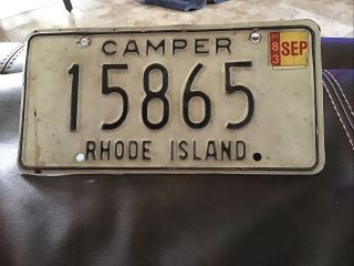 1983 Rhode Island Camper License Plate