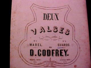 Confederate Imprint Sheet Music DEUX VALSES,  GUARD ' S SONG Printed in ORLEANS 2