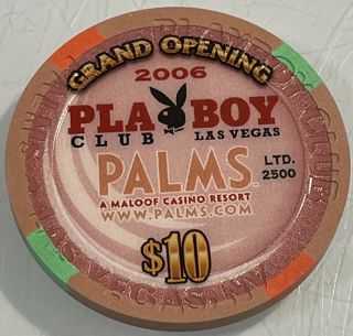 Palms Playboy Club Grand Opening $10 Casino Chip Las Vegas Nevada 3.  99