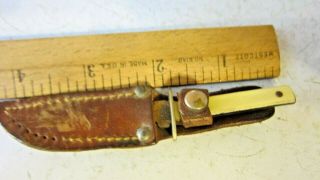 Vintage Miniature Colonial Prov.  R.  I.  Cracked Ice Handle Hunting Knife W/sheath