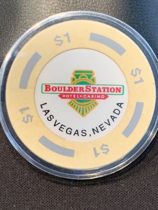 Boulder Station Casino Chip $1 Las Vegas Nevada Poker Blackjack