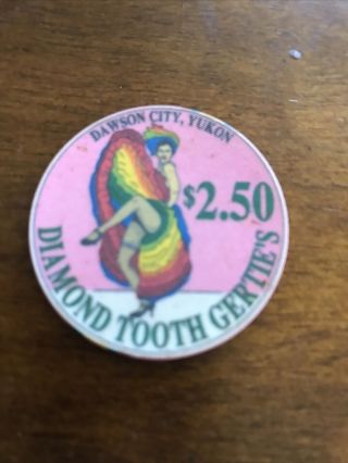 2.  50 Chip From The Diamond Tooth Gerties Casino Dawson City Yukon Canada Gold