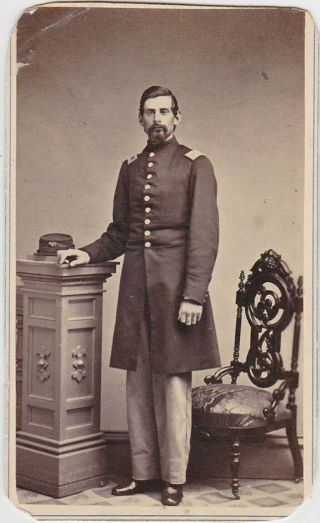 Civil War Cdv Soldier/officer I.  D.  Lt.  Eldridge 136th York Inf.  Albany