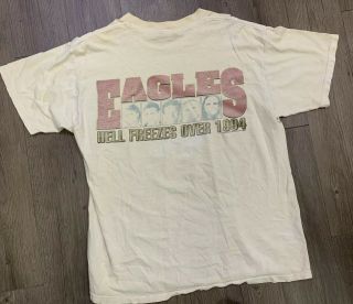 Vtg Eagles Hotel Califorina Hell Freezes Over 1994 Tour T Shirt Giant Size Xl