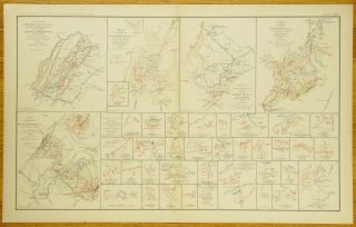 Authentic Civil War Map Shenandoah Valley Campaign - Cedar Mountain - 1864