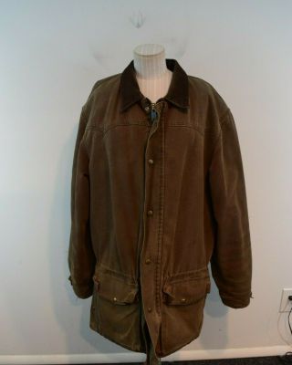 Carhartt Long Work Coat Blanket Lined Jacket Mens Xxl Xl Brown Flaws Vintage?