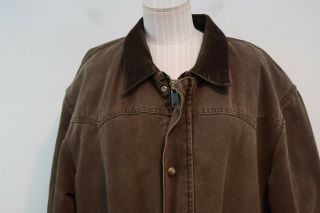 Carhartt Long Work Coat Blanket Lined Jacket Mens XXL XL Brown FLAWS Vintage? 3