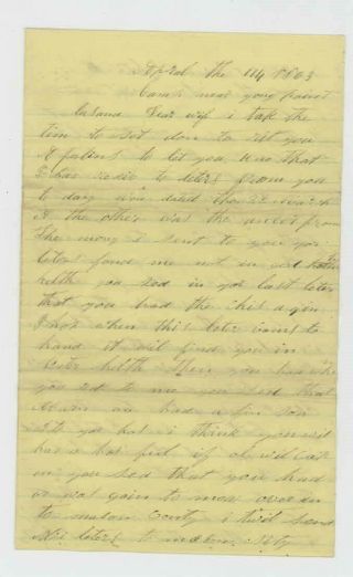 Mr Fancy Cancel Civil War Soldier Letter Transcribed 3977