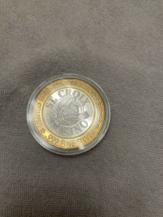 St.  Croix Gaming Token.  999 Silver 1995
