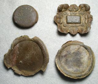 Four Civil War Relic Horse - Bridle Rosettes From The Culpeper Area Of Virginia