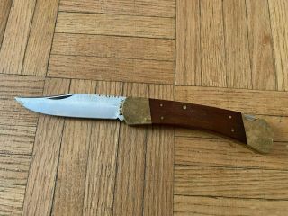 Vintage Ka - Bar Lock Back Single Blade Pocket,  Hunting Knife Usa 1189 3 - 1/2”